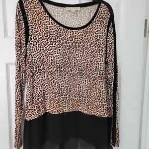 Michael Kors animal print‎ tunic XL NWOT